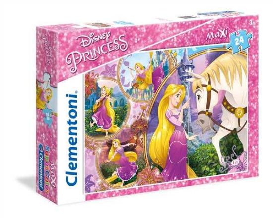 Εικόνα της Clementoni Παιδικό Παζλ Maxi Super Color Disney Princess: Μαλλιά Κουβάρια 24 τμχ