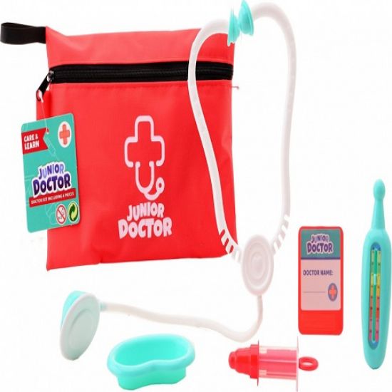Εικόνα της Παιδικό Ιατρικό Σετ Σετ Παιχνιδιού Ιατρικά Εργαλεία σε Τσάντα 6τμχ